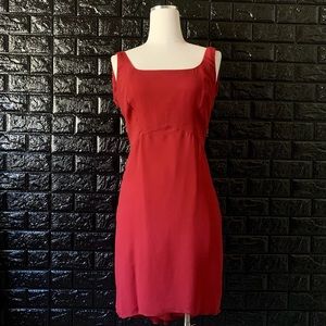 Dolce & Gabbana Red Silk Mini Tank Dress